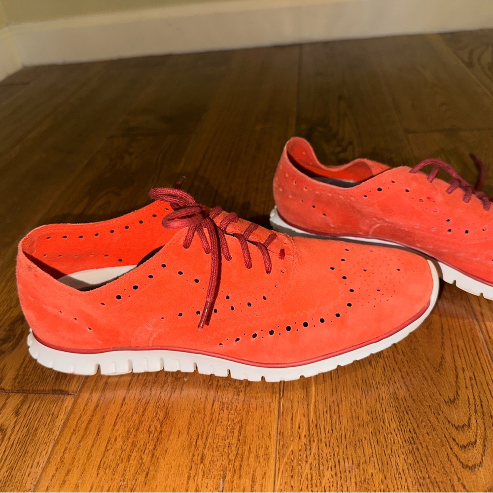 Cole Haan Red Suede zero gravity Grand Os Shoes